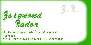 zsigmond nador business card